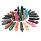 Natural Quartz Crystal Point Obelisk Healing Chakra Wand Stone Rock Smoking Pipe