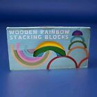 Wooden Rainbow Stacking Toy Learning Blocks Play Set Euc
