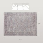 Area Rug 8x10  Washable Flower Print Floor Carpet  Mixed-brown