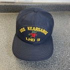 Vintage New Era Pro Model Uss Kearsarge Lhd 3 Hat Cap Snap Back Blue