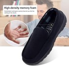 Men s Memory Foam Moccasin Slippers Warm Plush Indoor Outdoor House Shoes Gift