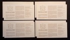 Gb Stamps 1984 Heraldry Set Of 4 In Pairs First Day Covers London Ec Cancels
