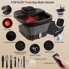 Collapsible Foot Spa Bath Heat Massage Bubble Control Remote Pedicure Use