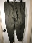 Vintage 1940s Swedish Army Gray Heavy Wool Cargo Pants Military Leather Size 38