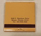 The Coconut Grove Hotel Matchbook - Miami  Fl