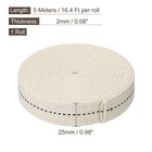 Cotton Oil Lamp Wick 25mm Flat Wide 5meter 16 4ft Long With Black Stitch  1 Roll