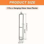 1 Pack Medium Hanging Glass Vase Planter For Home Decor  Black