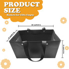 5 Pcs Black Basket For Gifts Empty Diy Bulk Party Gift Basket Kit With Handles W