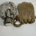 Vintage Art Deco Silver  Metal Mesh Gate Top Purse Beggars Bag Accordion Close