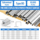 10 000 Counts Meite 21 Gauge Upholstery Staples 1 2  Crown Galvanized 1 2  Leg