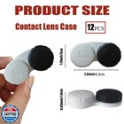 Kuanfine 12 Pack Contact Lens Case Leak Proof Travel Contact Case  Colored Co