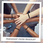 Giovanchi 1pcs Cross Bracelet For Men Adjustable Braided Rope Christian Jesus   