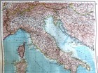 Andrees Hand Atlas Map Plate Page No 65-66 Italy Italien 1937 Vintage