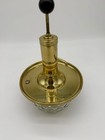 Vintage Brass   Cut Glass Liquor Dispenser Pump Bar Decanter Whiskey Bottle