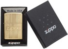 Zippo And Pattern Design High Polish Brass 29677