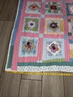 Handmade Patchwork Cotton Quilt Pastel Tones 72x60