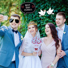 52pcs Wedding Photo Booth Props With Stick Bridal Shower Photo Booth Props Funny