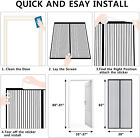 Magnetic Screen Door Mesh Curtain Durable Heavy Duty Mosquito Net Bug Hands Free
