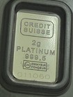 2 Gram Platinum Bar  In Assay Card  Credit Suisse  706