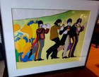 Beatles Cartoon Cell In Nice Wood Frame  Great Shape Yellow Submarine Original 
