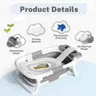 Foldable Baby Bath Tub Newborn Safety Collapsible Portable Infant Shower Bathtub