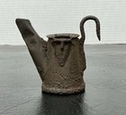 Antique Small Coal Mining Teapot Style Torch Miner Light Wick Oil Lamp