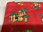 Vintage Retro Mushroom Fabric Remnant