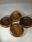 Stacking Hand Turned Carved Wood Bowl W land Scape  Mountains Carvings