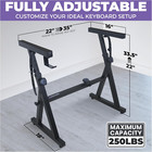 Piano Keyboard Stand - Z Style Adjustable And Portable Heavy Duty Music Stand Fo