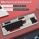 104key Wired Mechanical Linear Switch Gaming Keyboard W  Blue Switch Rgb Light 