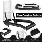 16 Oz Metal Aluminum Can Crusher wall Mounted Heavy Duty Smasher For Cans bottle