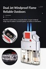 Double Jet Torch Lighter Insert Fits Zippo Regular Butane Refillable Visible