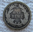 1869-s Seated Liberty Silver Dime Rare Key Date Vf Bold Liberty Minor Corrosion
