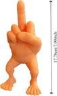 Funny Middle Finger Figure  3d Figurine Desk Statue - Flesh  7in 7in  Flesh 