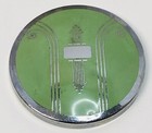 Vintage Art Deco Footed Glass Powder Box Dresser Jar W  Metal Lid