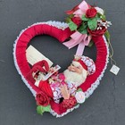 Mark Roberts Love Letter Elf Velvet Heart Wreath Red Pink Roses Valentine 20 