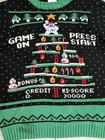 Holiday Time Kids Xs 4-5 Knit Pullover Sweater Crew Neck Santa Black Green