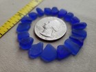 Genuine Beach Sea Glass Surf Tumbled Cobalt Blue Ocean Frosted Tiny Small T05