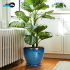 10 Inch Ceramic Planter Pot Round Plant Pot For Indoor Plants Outdoor Large