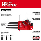 Milwaukee 48-22-2186 9 Piece Metric Ball End L Style Hex Key Set