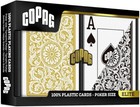 Copag 1546 Design 100  Plastic Playing Cards  Poker Size Black gold Jumbo Index 