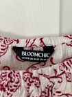 Bloomchic White Top With Burgundy Floral Print