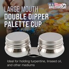 Us Art Supply Large Mouth Double Dipper Pallet Cup W  Clip Painting