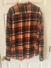 Old Navy Men   s Plaid Flannel Shirt With 2 Chest Pockets Size Xl