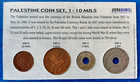 Israel Palestine British Mandate Lot Of 4 Coins Set 1  2  5   10 Mils 1939-1942