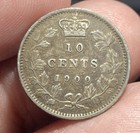 Canada Km3 10 Cent 1900 Low Mintage Queen Victoria Silver 