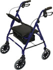 Medline Days 106 Large Lightweight Blue Rollator Transport Rollator Foldable Alu