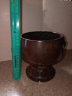 Chinese Large Bronze Bowl censer With Seahorse Side Handles On Pedestal Base