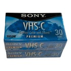 Vintage Vhs-c Tape Lot Sealed Sony Tc-30vhgl Maxell Hgx Gold Tc-30 Qty 3