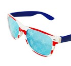 Usa Patriotic Sunglasses Red  White  And Blue Stars On Lenses 4th Of July Party